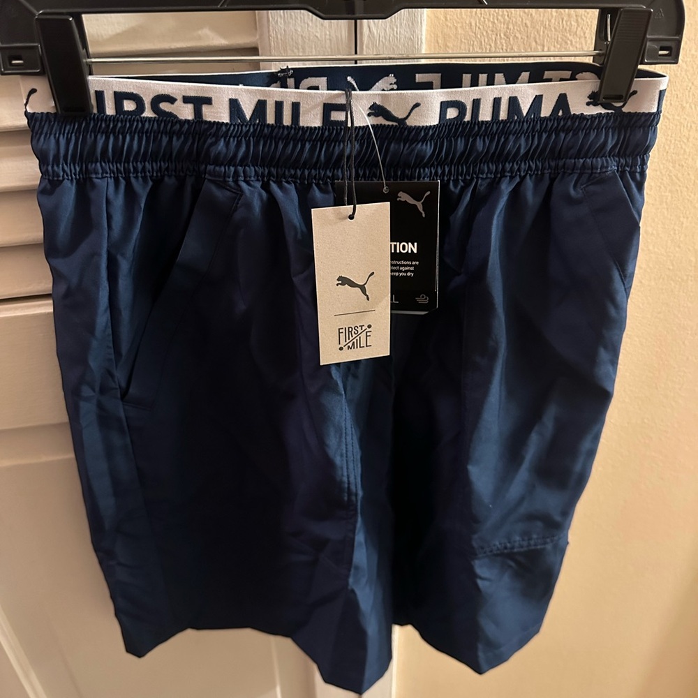 Puma Men's Deep Blue Athletic Shorts